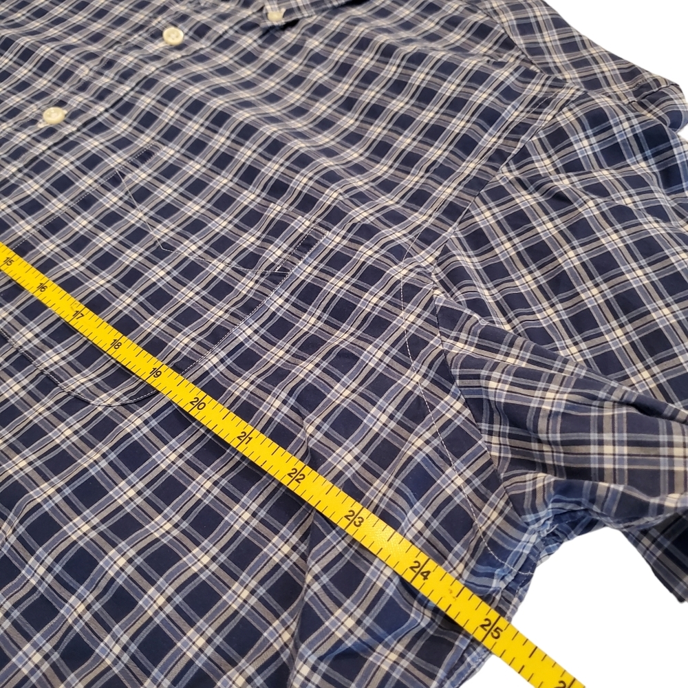 Ralph Lauren Men's Long Sleeve Button Down Shirt Pocket Blue Plaid Cotton XL - Picture 12 of 16